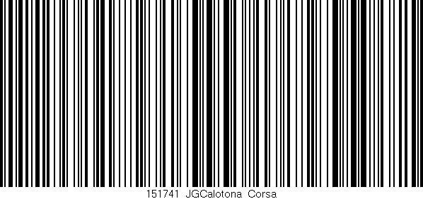 Código de barras (EAN, GTIN, SKU, ISBN): '151741_JGCalotona_Corsa'