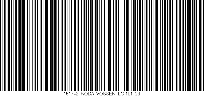 Código de barras (EAN, GTIN, SKU, ISBN): '151742_RODA_VOSSEN_LC-101_23'