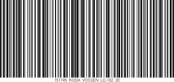 Código de barras (EAN, GTIN, SKU, ISBN): '151745_RODA_VOSSEN_LC-102_20'