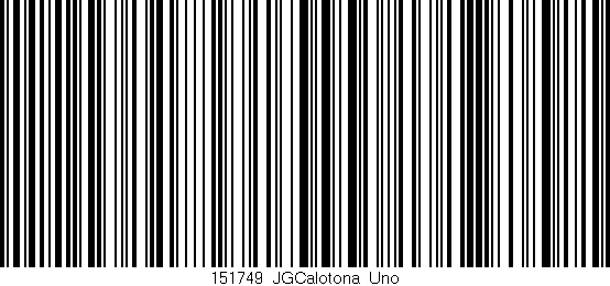 Código de barras (EAN, GTIN, SKU, ISBN): '151749_JGCalotona_Uno'