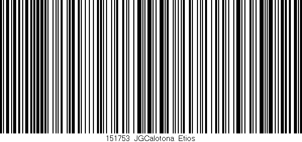 Código de barras (EAN, GTIN, SKU, ISBN): '151753_JGCalotona_Etios'