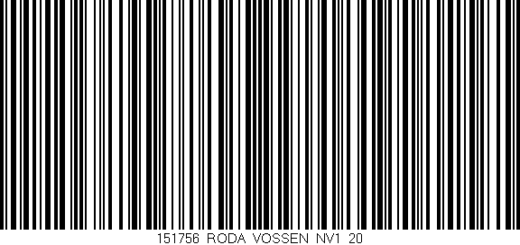 Código de barras (EAN, GTIN, SKU, ISBN): '151756_RODA_VOSSEN_NV1_20'