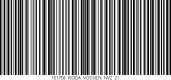 Código de barras (EAN, GTIN, SKU, ISBN): '151758_RODA_VOSSEN_NV2_21'