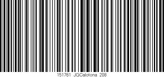 Código de barras (EAN, GTIN, SKU, ISBN): '151761_JGCalotona_208'