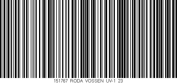 Código de barras (EAN, GTIN, SKU, ISBN): '151767_RODA_VOSSEN_UV-1_23'