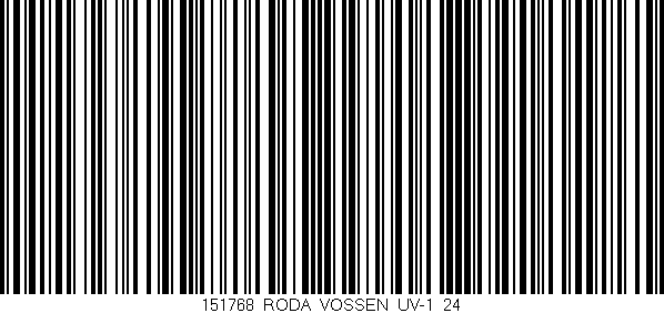 Código de barras (EAN, GTIN, SKU, ISBN): '151768_RODA_VOSSEN_UV-1_24'