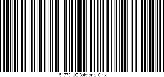 Código de barras (EAN, GTIN, SKU, ISBN): '151779_JGCalotona_Onix'