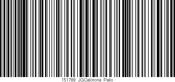 Código de barras (EAN, GTIN, SKU, ISBN): '151789_JGCalotona_Palio'