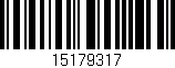 Código de barras (EAN, GTIN, SKU, ISBN): '15179317'