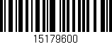 Código de barras (EAN, GTIN, SKU, ISBN): '15179600'