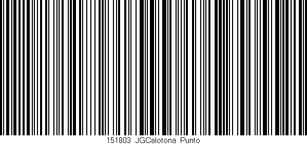 Código de barras (EAN, GTIN, SKU, ISBN): '151803_JGCalotona_Punto'