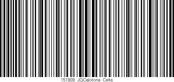 Código de barras (EAN, GTIN, SKU, ISBN): '151809_JGCalotona_Celta'