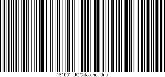 Código de barras (EAN, GTIN, SKU, ISBN): '151881_JGCalotona_Uno'