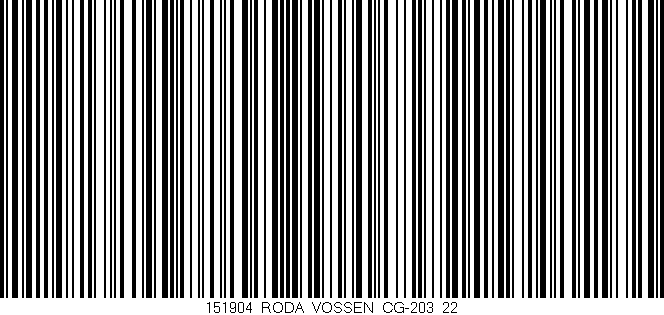 Código de barras (EAN, GTIN, SKU, ISBN): '151904_RODA_VOSSEN_CG-203_22'