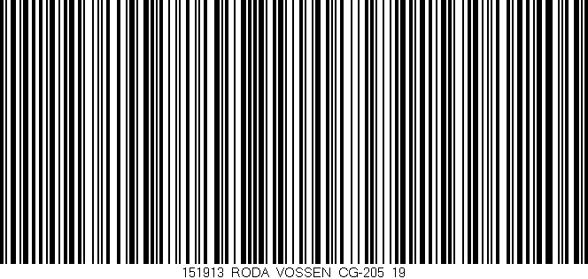 Código de barras (EAN, GTIN, SKU, ISBN): '151913_RODA_VOSSEN_CG-205_19'