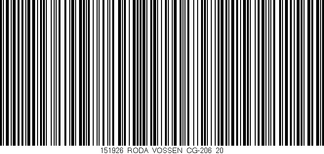 Código de barras (EAN, GTIN, SKU, ISBN): '151926_RODA_VOSSEN_CG-206_20'