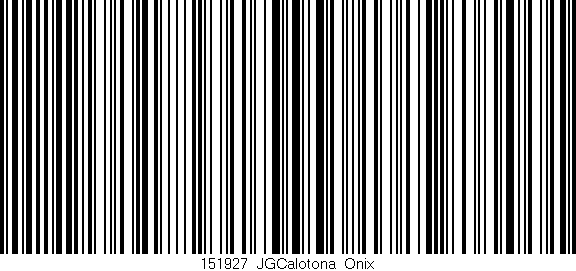 Código de barras (EAN, GTIN, SKU, ISBN): '151927_JGCalotona_Onix'