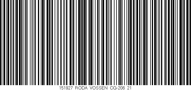 Código de barras (EAN, GTIN, SKU, ISBN): '151927_RODA_VOSSEN_CG-206_21'
