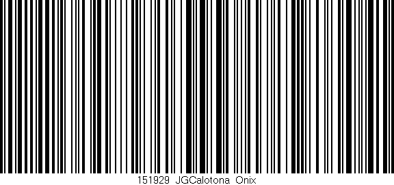 Código de barras (EAN, GTIN, SKU, ISBN): '151929_JGCalotona_Onix'