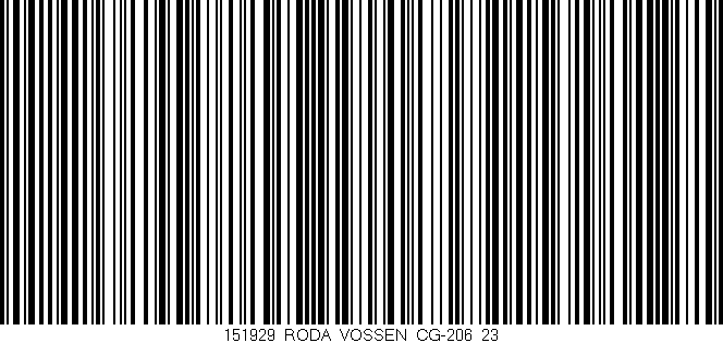 Código de barras (EAN, GTIN, SKU, ISBN): '151929_RODA_VOSSEN_CG-206_23'