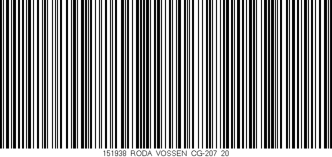 Código de barras (EAN, GTIN, SKU, ISBN): '151938_RODA_VOSSEN_CG-207_20'