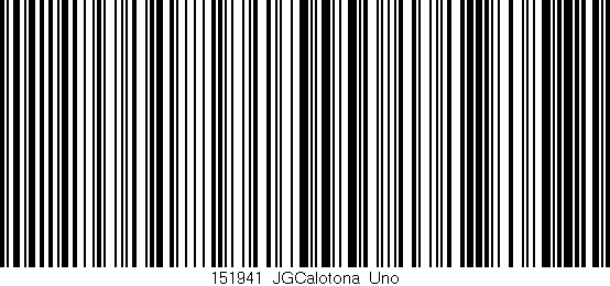 Código de barras (EAN, GTIN, SKU, ISBN): '151941_JGCalotona_Uno'