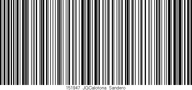 Código de barras (EAN, GTIN, SKU, ISBN): '151947_JGCalotona_Sandero'