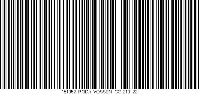 Código de barras (EAN, GTIN, SKU, ISBN): '151952_RODA_VOSSEN_CG-210_22'