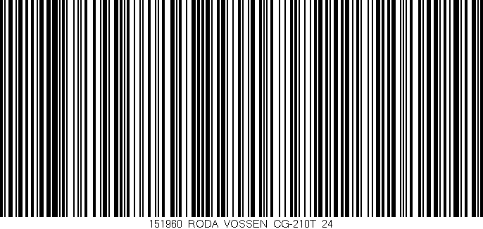 Código de barras (EAN, GTIN, SKU, ISBN): '151960_RODA_VOSSEN_CG-210T_24'