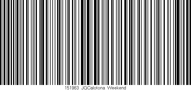 Código de barras (EAN, GTIN, SKU, ISBN): '151963_JGCalotona_Weekend'