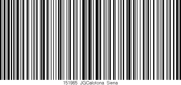 Código de barras (EAN, GTIN, SKU, ISBN): '151965_JGCalotona_Siena'