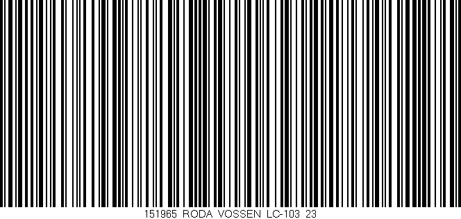 Código de barras (EAN, GTIN, SKU, ISBN): '151965_RODA_VOSSEN_LC-103_23'
