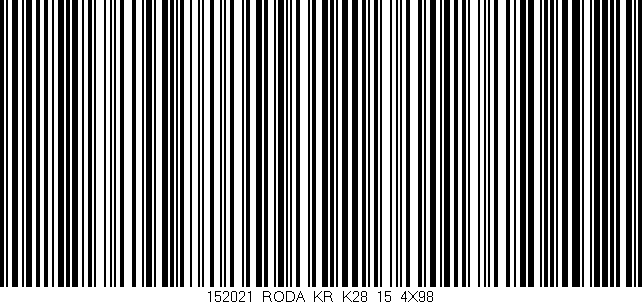 Código de barras (EAN, GTIN, SKU, ISBN): '152021_RODA_KR_K28_15_4X98'