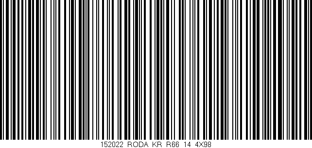 Código de barras (EAN, GTIN, SKU, ISBN): '152022_RODA_KR_R66_14_4X98'