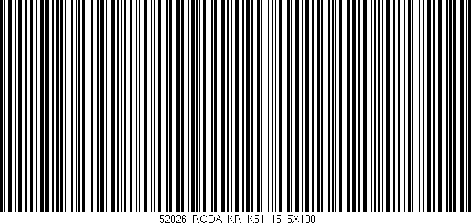 Código de barras (EAN, GTIN, SKU, ISBN): '152026_RODA_KR_K51_15_5X100'