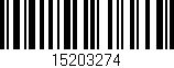 Código de barras (EAN, GTIN, SKU, ISBN): '15203274'