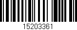 Código de barras (EAN, GTIN, SKU, ISBN): '15203361'