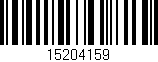 Código de barras (EAN, GTIN, SKU, ISBN): '15204159'