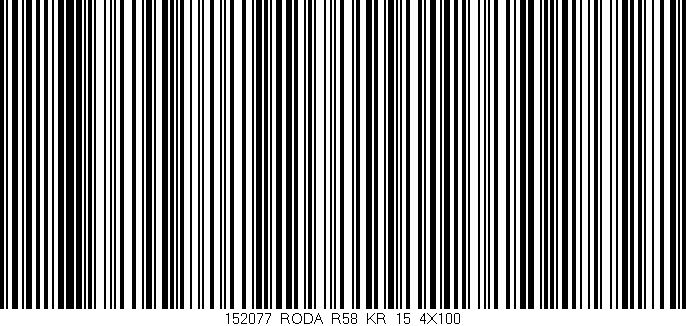 Código de barras (EAN, GTIN, SKU, ISBN): '152077_RODA_R58_KR_15_4X100'