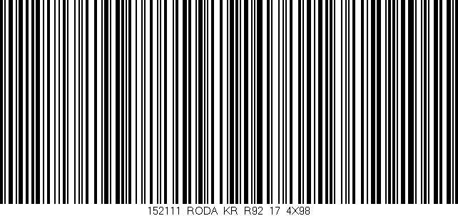 Código de barras (EAN, GTIN, SKU, ISBN): '152111_RODA_KR_R92_17_4X98'