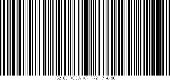 Código de barras (EAN, GTIN, SKU, ISBN): '152183_RODA_KR_R72_17_4X98'