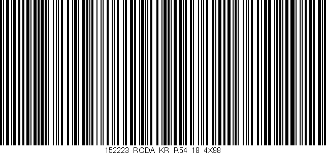 Código de barras (EAN, GTIN, SKU, ISBN): '152223_RODA_KR_R54_18_4X98'