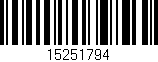 Código de barras (EAN, GTIN, SKU, ISBN): '15251794'