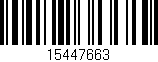 Código de barras (EAN, GTIN, SKU, ISBN): '15447663'