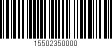 Código de barras (EAN, GTIN, SKU, ISBN): '15502350000'