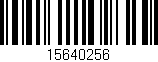 Código de barras (EAN, GTIN, SKU, ISBN): '15640256'