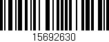 Código de barras (EAN, GTIN, SKU, ISBN): '15692630'