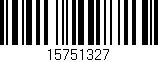 Código de barras (EAN, GTIN, SKU, ISBN): '15751327'