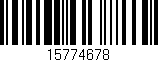 Código de barras (EAN, GTIN, SKU, ISBN): '15774678'