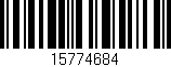 Código de barras (EAN, GTIN, SKU, ISBN): '15774684'